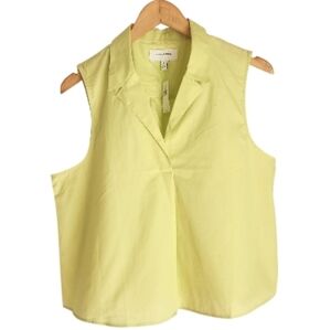 Banana‎ Republic Neon Yellow Sleeveless Blouse Sz L
